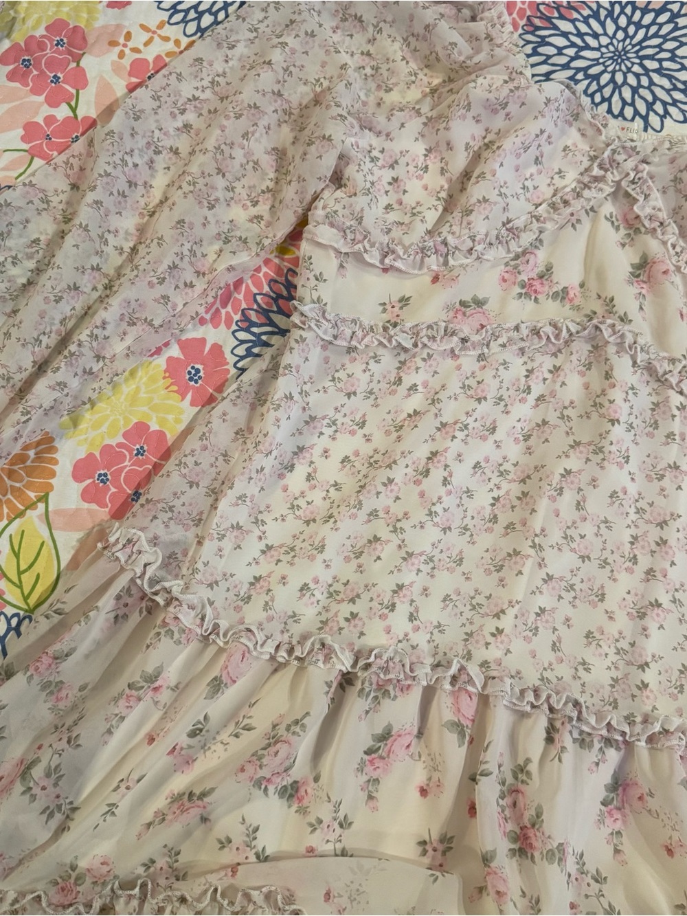 NWT xxl ultra flirt pink floral dress - Picture 3 of 3